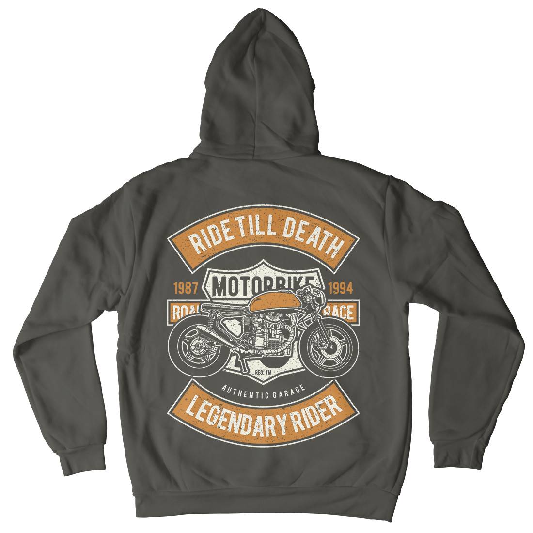 Ride Till Death Mens Hoodie With Pocket Motorcycles A743