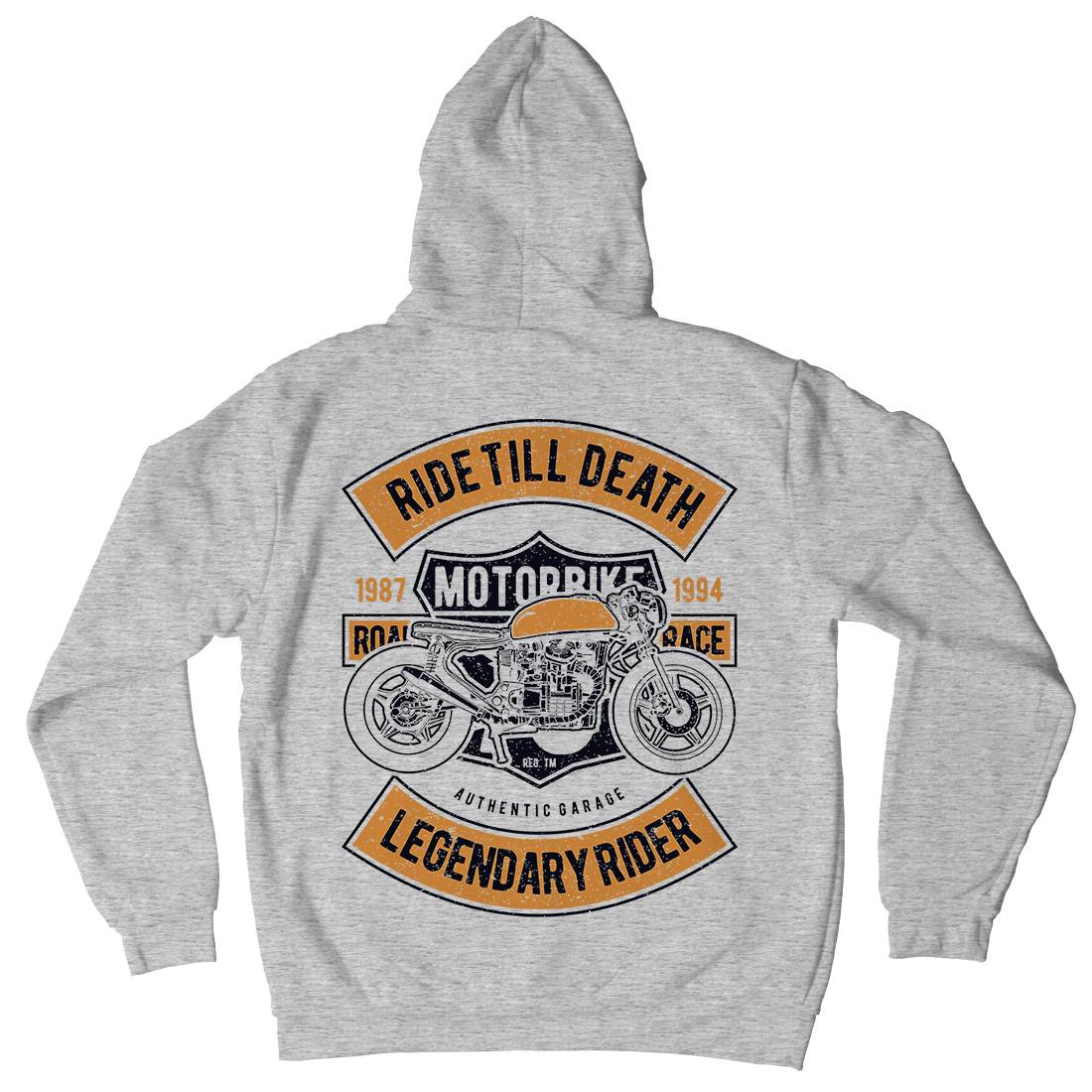 Ride Till Death Mens Hoodie With Pocket Motorcycles A743