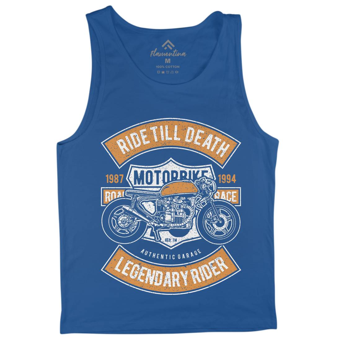 Ride Till Death Mens Tank Top Vest Motorcycles A743