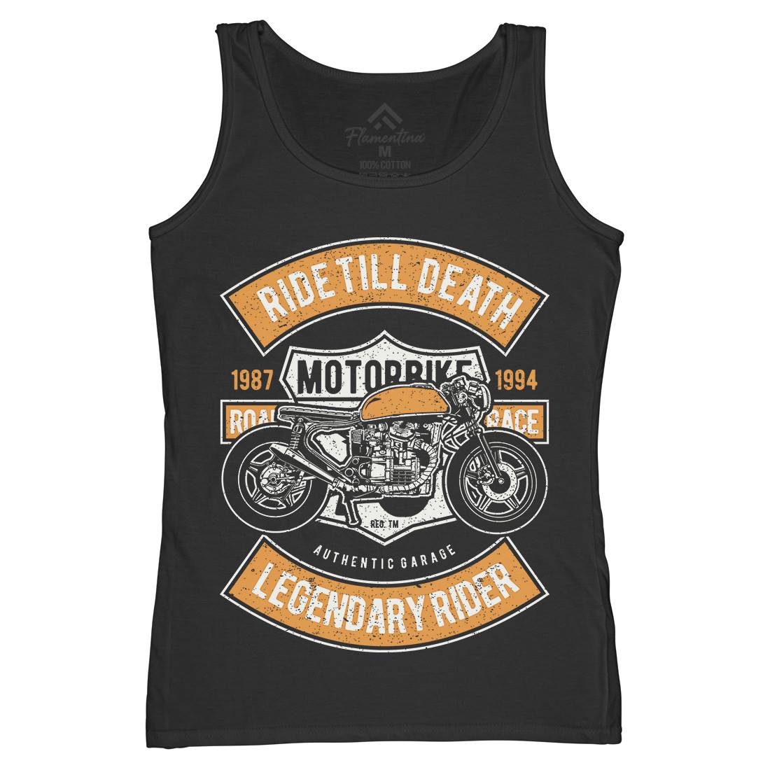 Ride Till Death Womens Organic Tank Top Vest Motorcycles A743