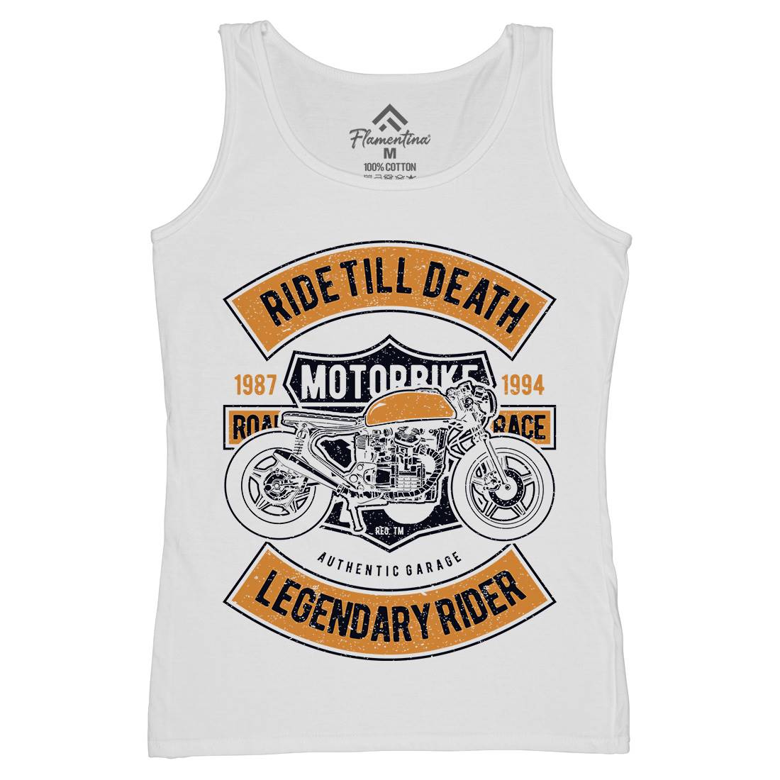 Ride Till Death Womens Organic Tank Top Vest Motorcycles A743