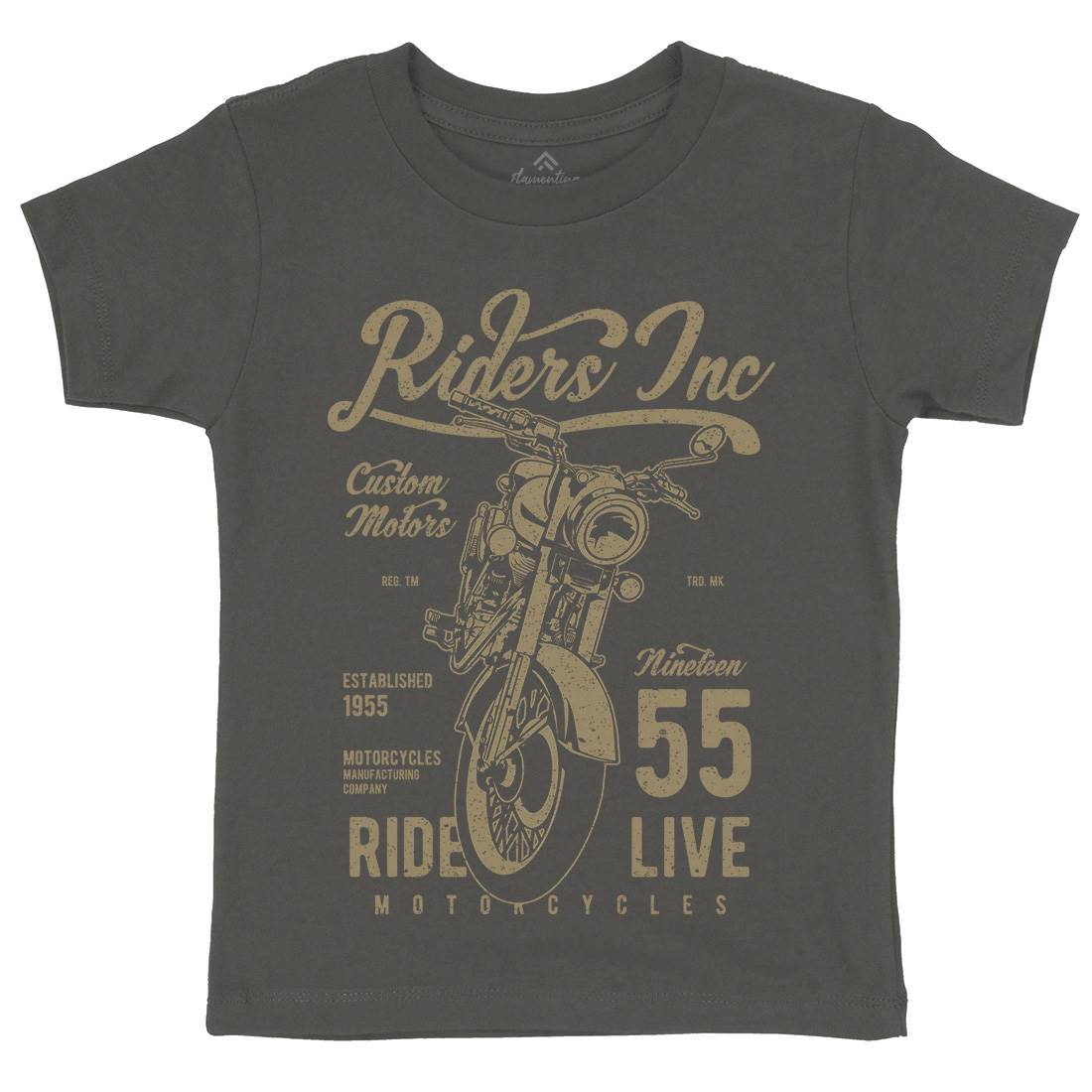 Riders Kids Organic Crew Neck T-Shirt Motorcycles A744