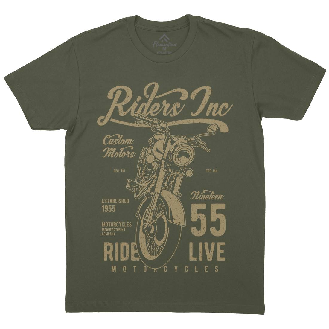 Riders Mens Crew Neck T-Shirt Motorcycles A744