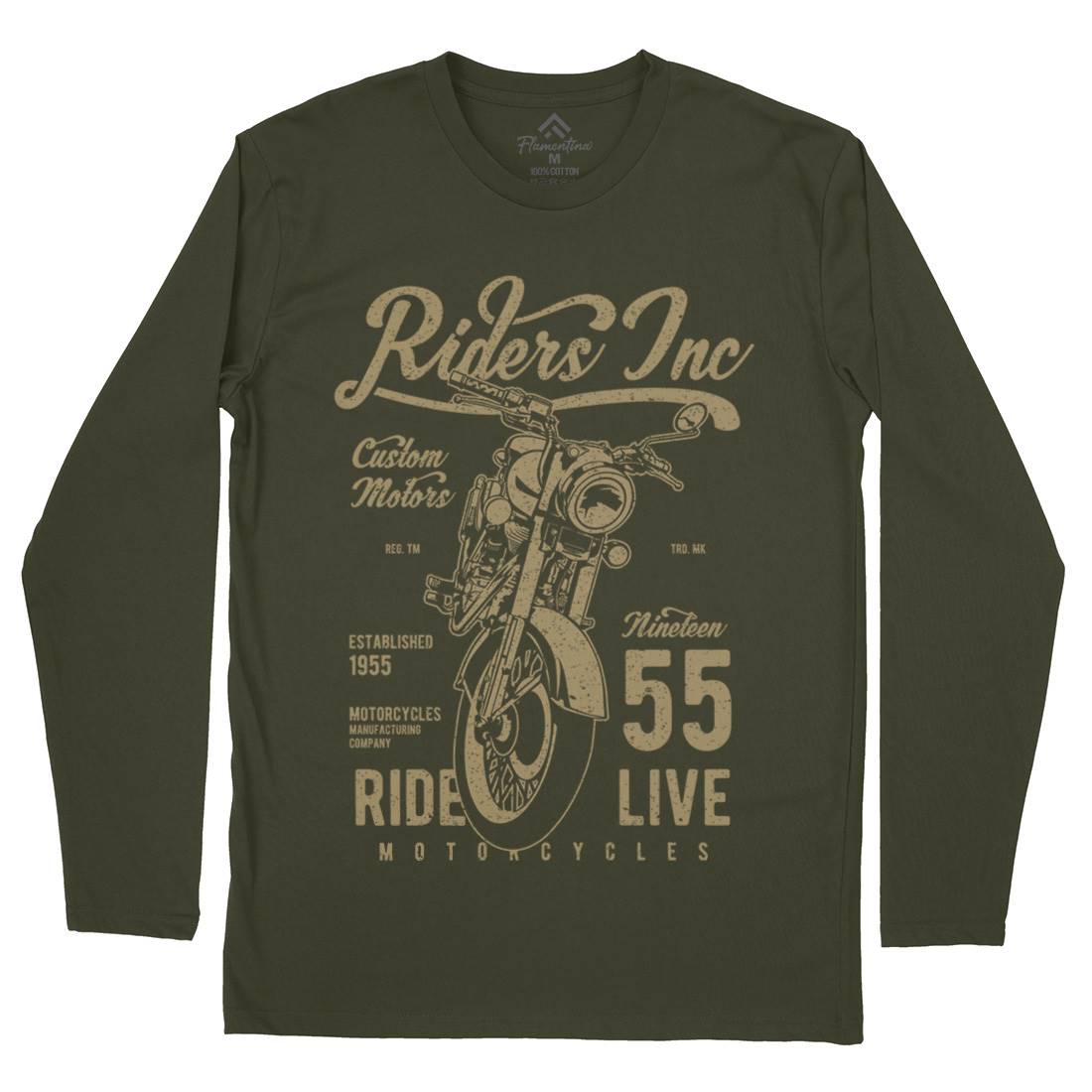 Riders Mens Long Sleeve T-Shirt Motorcycles A744