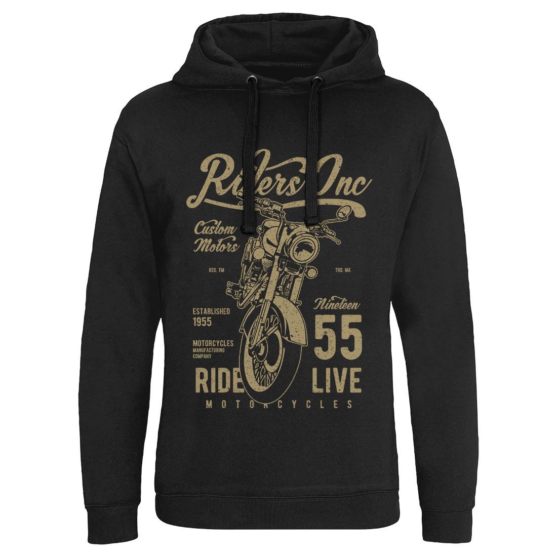 Riders Mens Hoodie Without Pocket Motorcycles A744