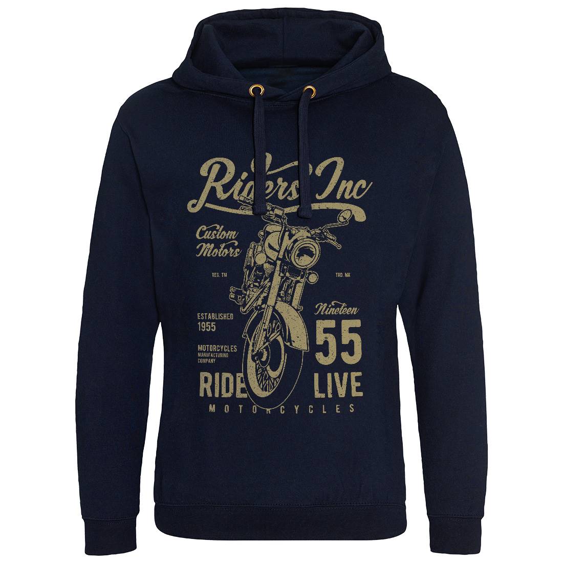 Riders Mens Hoodie Without Pocket Motorcycles A744