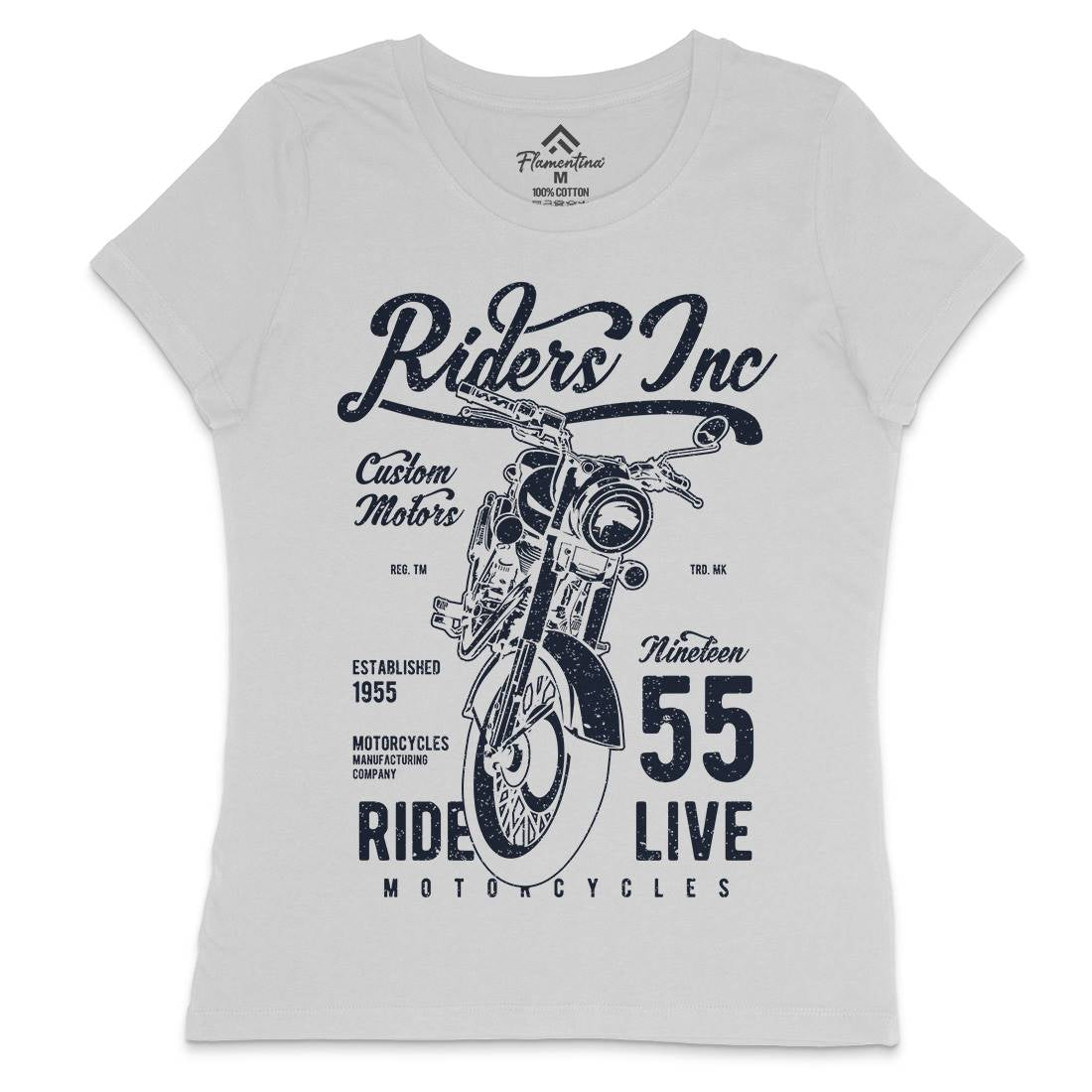 Riders Womens Crew Neck T-Shirt Motorcycles A744
