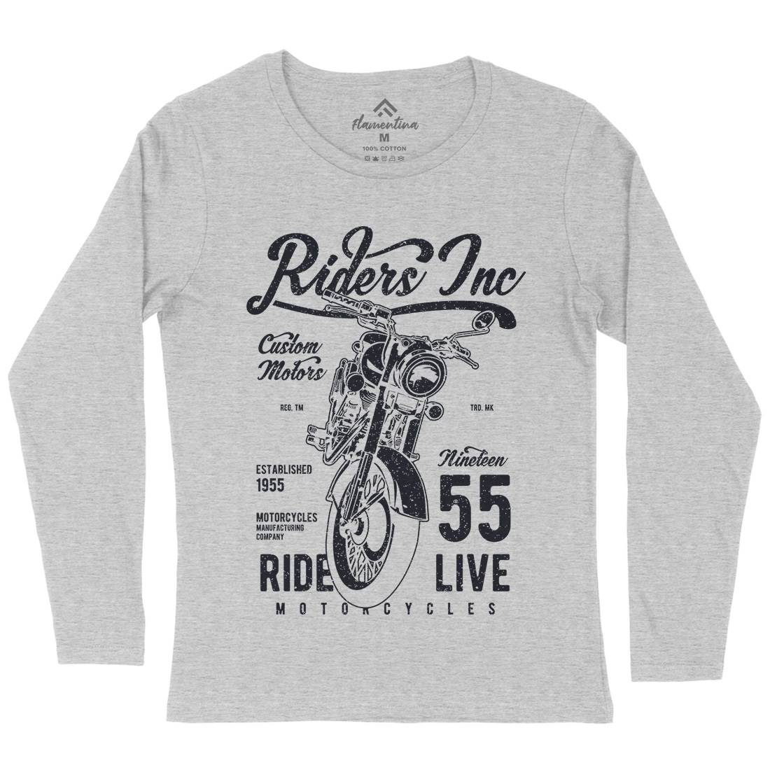 Riders Womens Long Sleeve T-Shirt Motorcycles A744