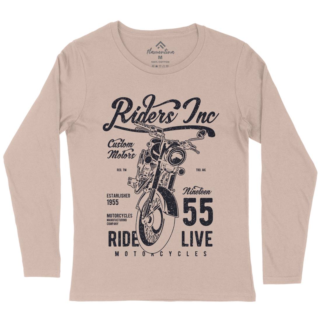 Riders Womens Long Sleeve T-Shirt Motorcycles A744