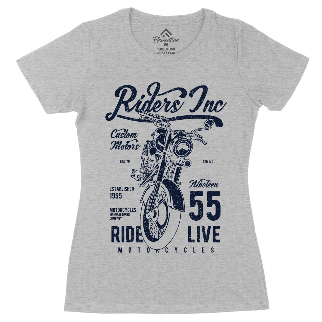 Riders Womens Organic Crew Neck T-Shirt Motorcycles A744