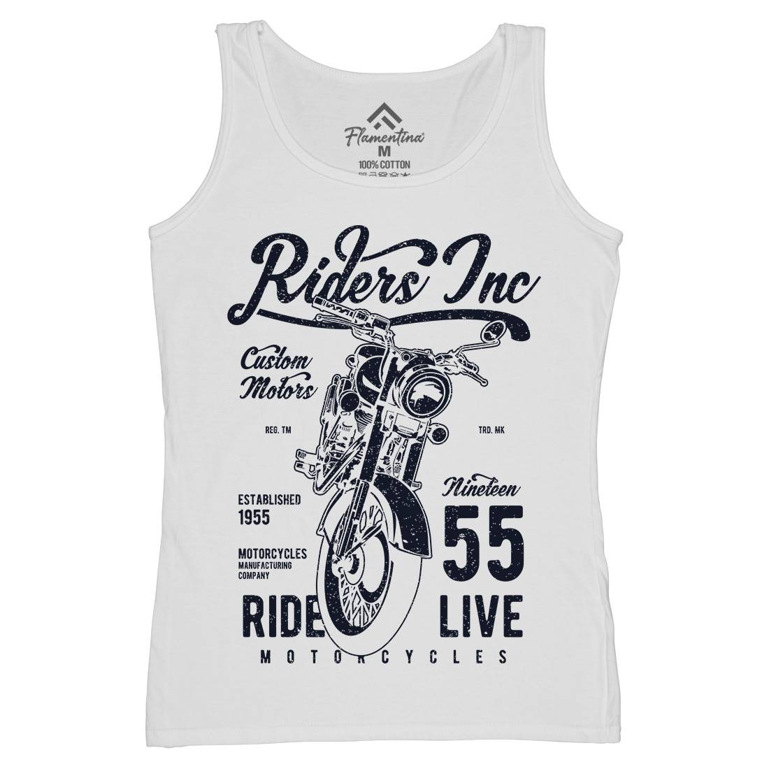 Riders Womens Organic Tank Top Vest Motorcycles A744