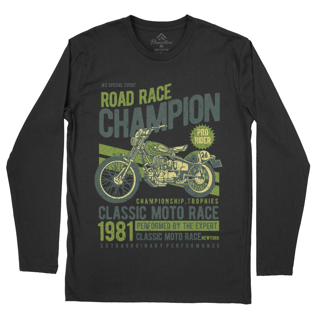 Road Race Champion Mens Long Sleeve T-Shirt Motorcycles A745