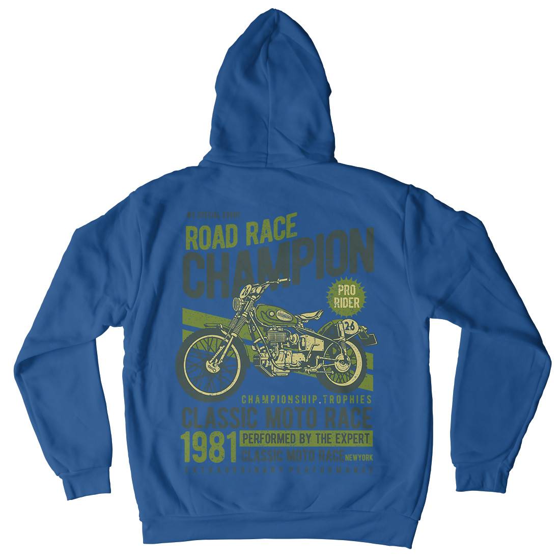 Road Race Champion Mens Hoodie With Pocket Motorcycles A745