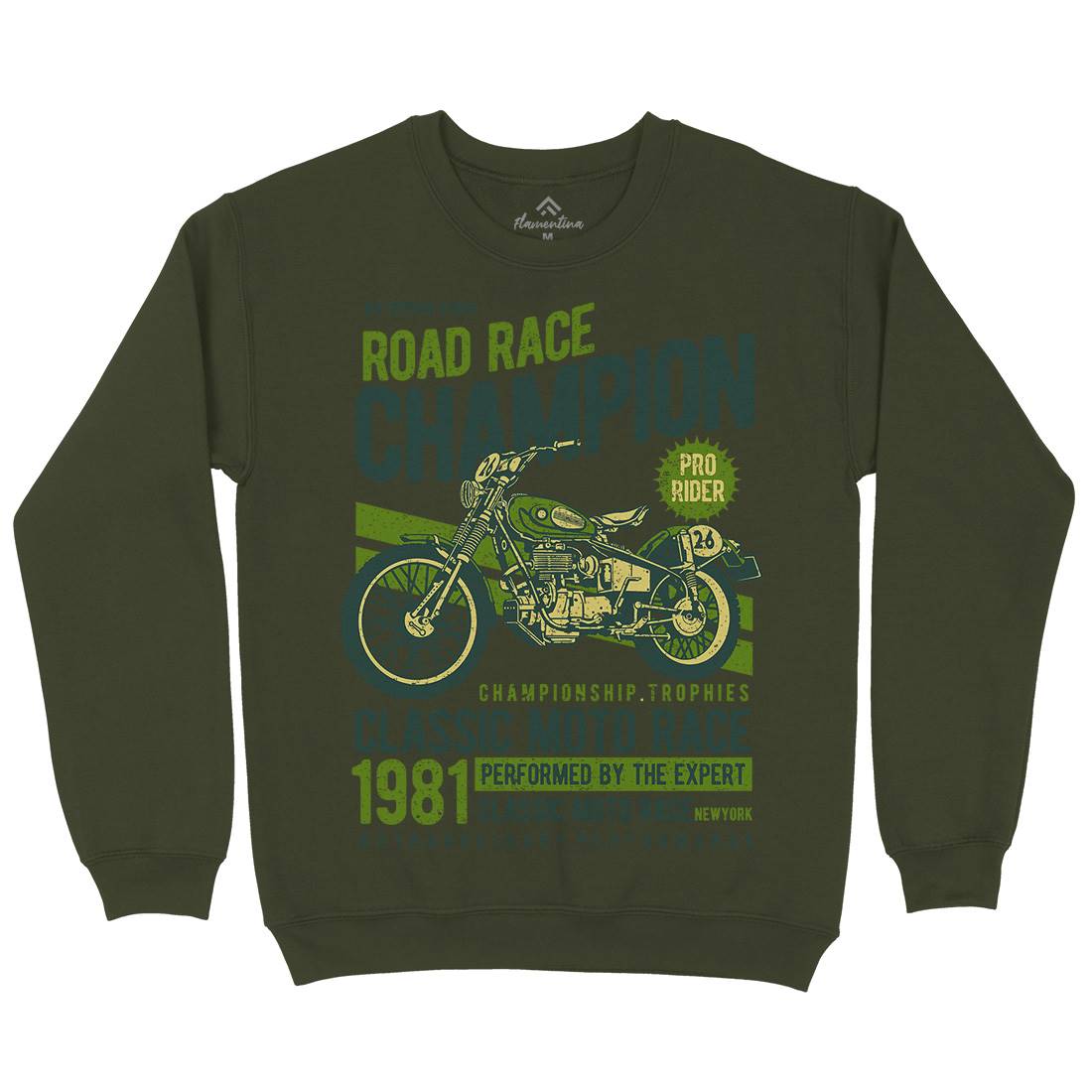 Road Race Champion Mens Crew Neck Sweatshirt Motorcycles A745