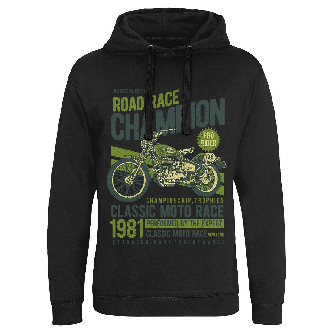 Road Race Champion Mens Hoodie Without Pocket Motorcycles A745