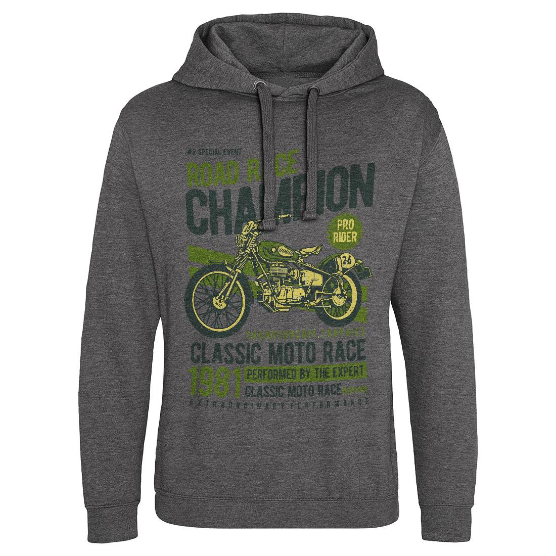 Road Race Champion Mens Hoodie Without Pocket Motorcycles A745