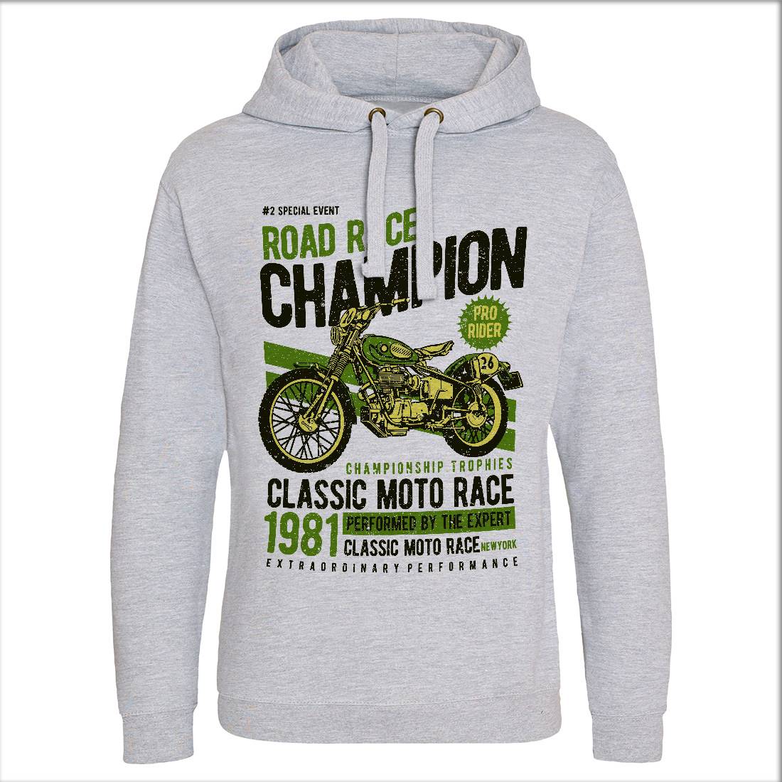 Road Race Champion Mens Hoodie Without Pocket Motorcycles A745