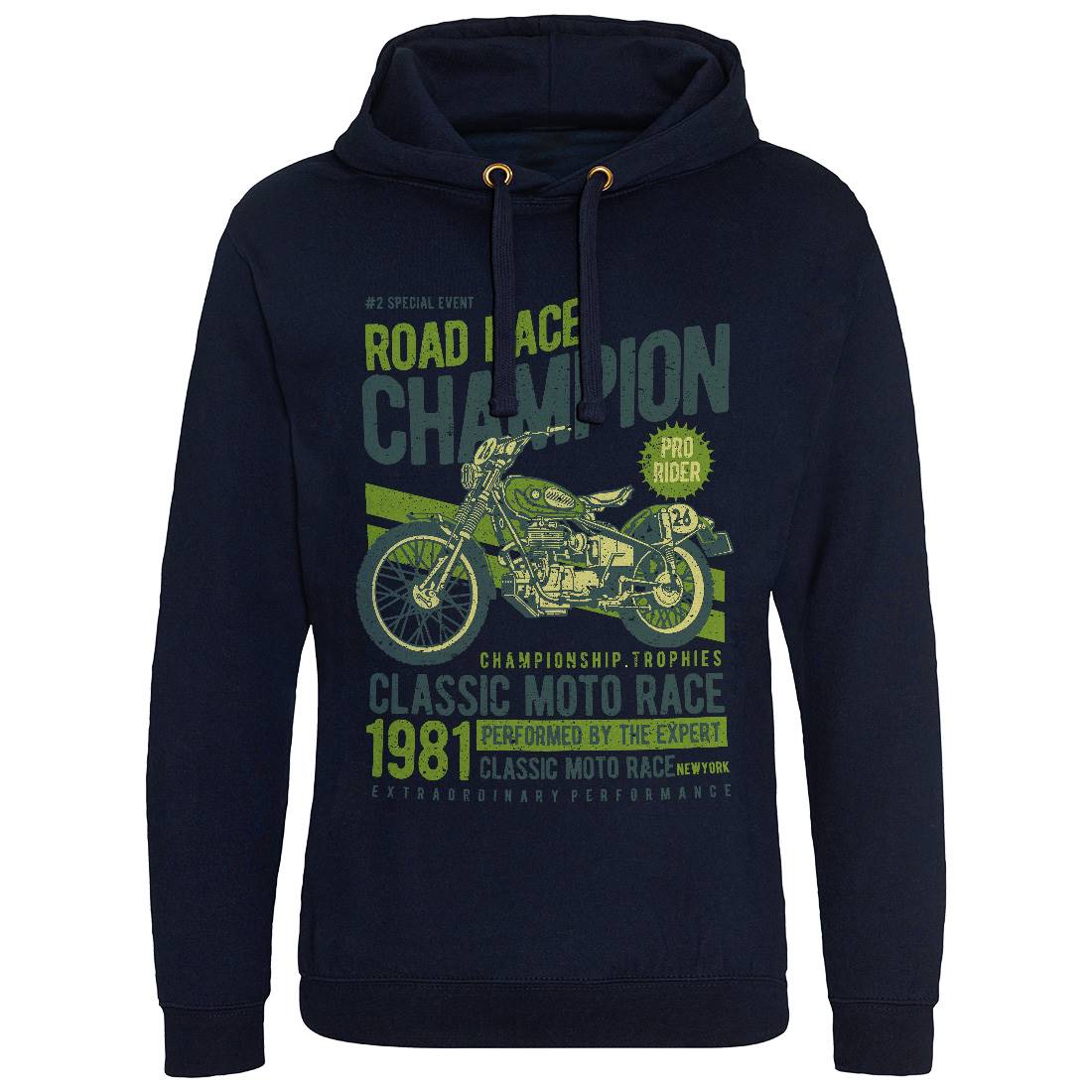 Road Race Champion Mens Hoodie Without Pocket Motorcycles A745