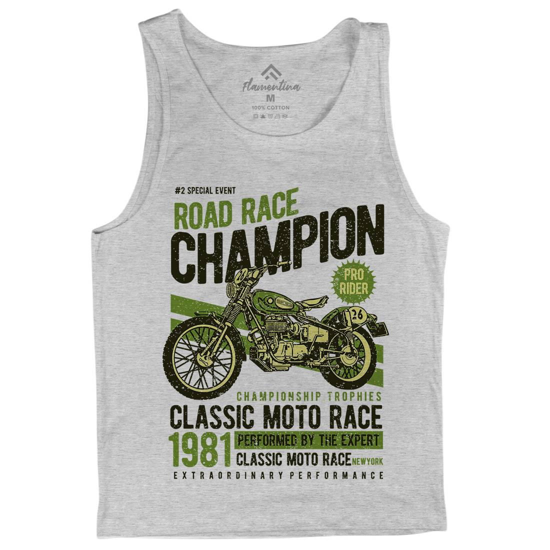Road Race Champion Mens Tank Top Vest Motorcycles A745