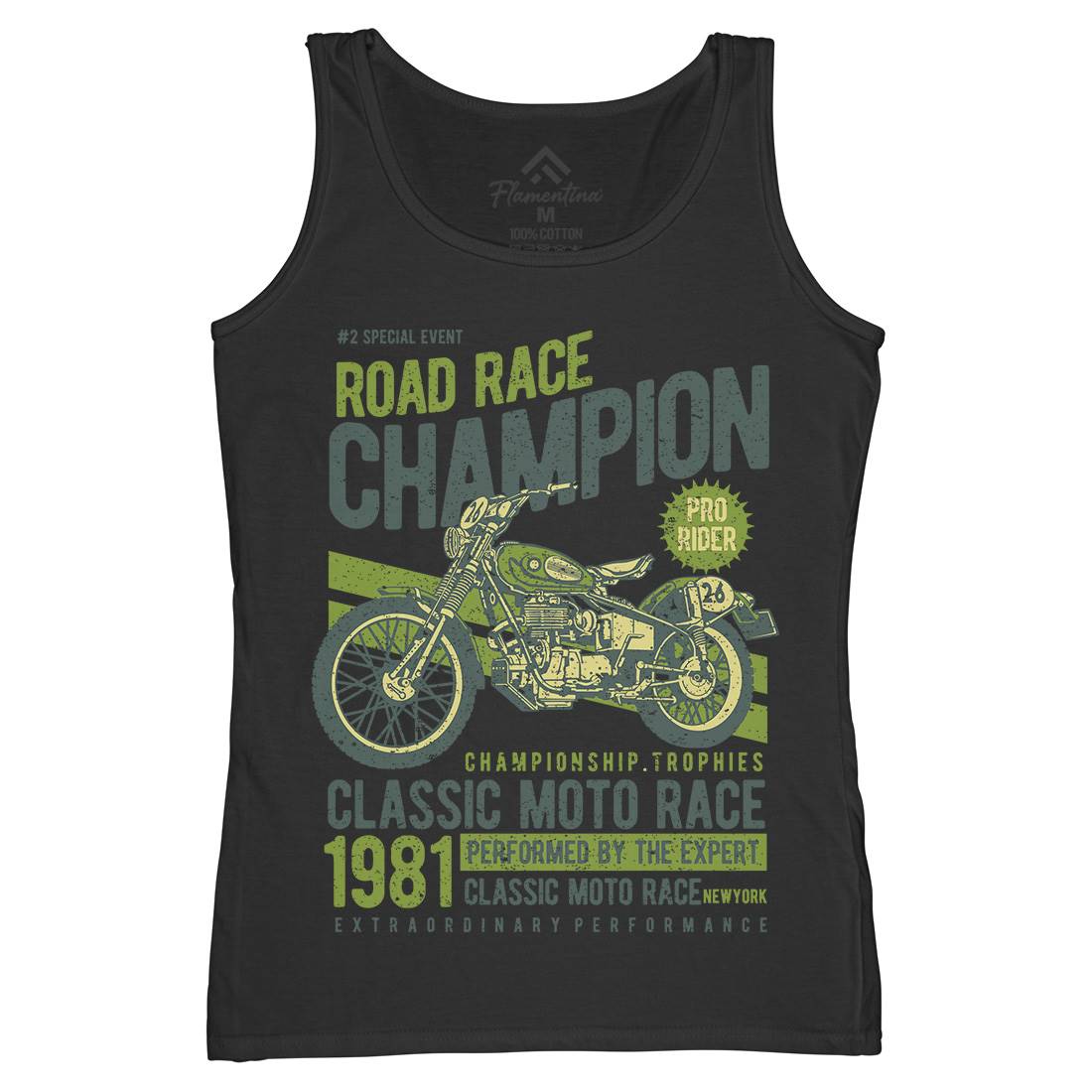 Road Race Champion Womens Organic Tank Top Vest Motorcycles A745