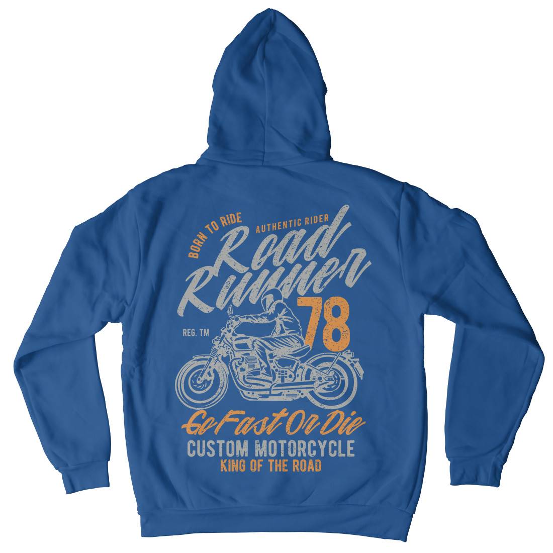 Road Runner Mens Hoodie With Pocket Motorcycles A746