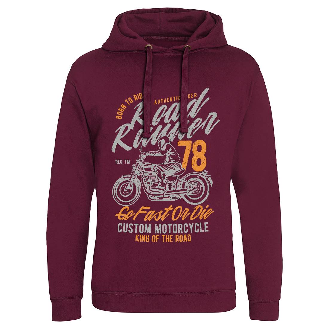 Road Runner Mens Hoodie Without Pocket Motorcycles A746
