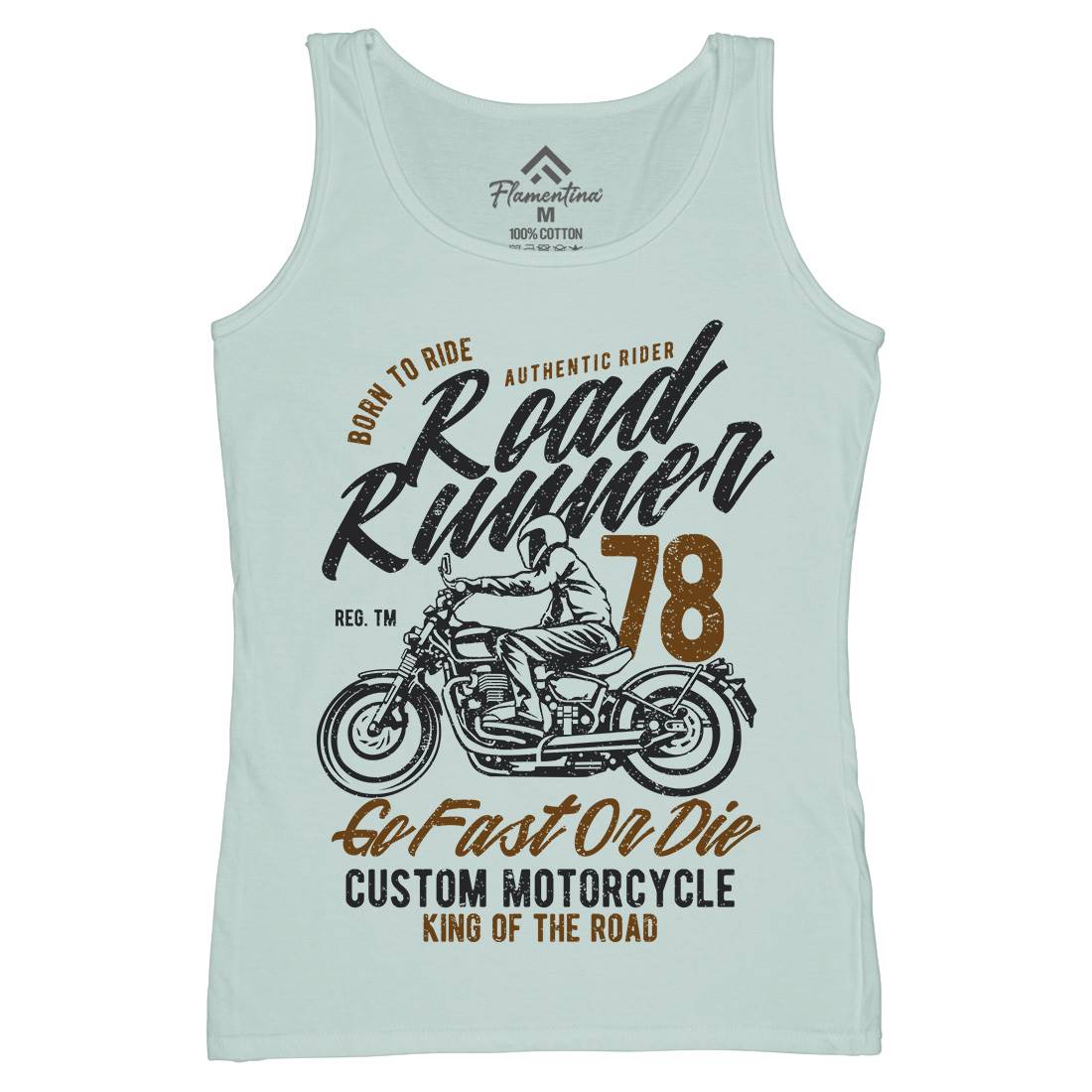Road Runner Womens Organic Tank Top Vest Motorcycles A746
