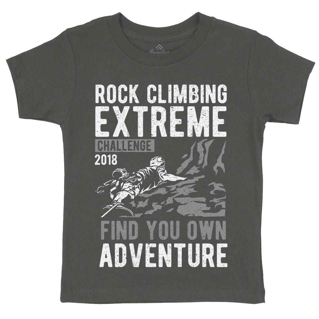 Rock Climbing Kids Crew Neck T-Shirt Sport A747