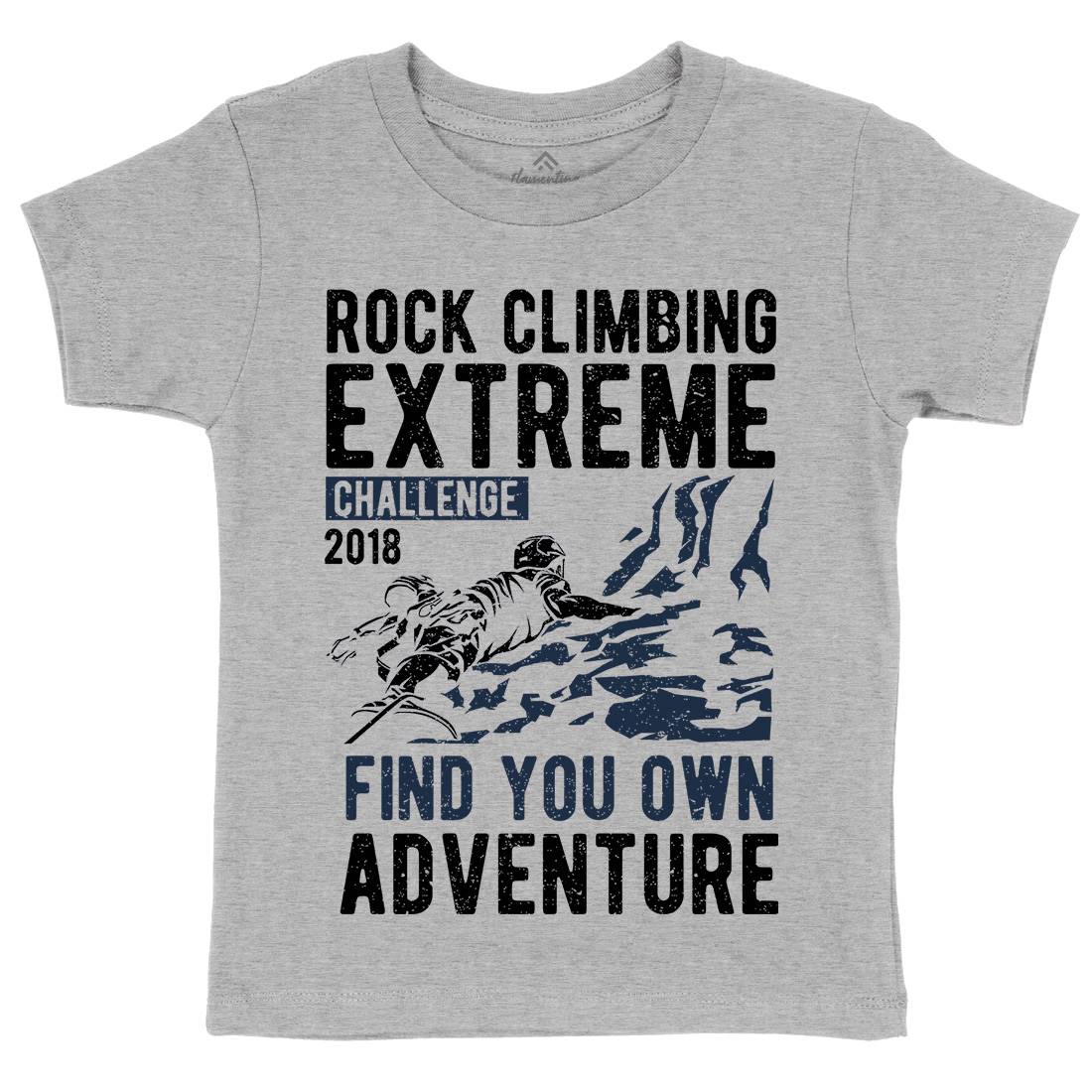 Rock Climbing Kids Organic Crew Neck T-Shirt Sport A747