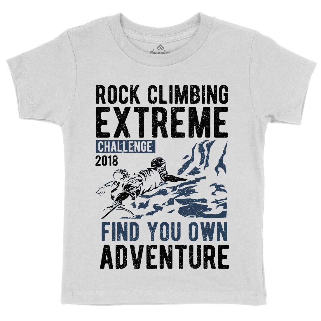 Rock Climbing Kids Crew Neck T-Shirt Sport A747