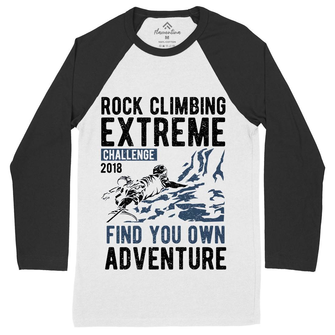 Rock Climbing Mens Long Sleeve Baseball T-Shirt Sport A747