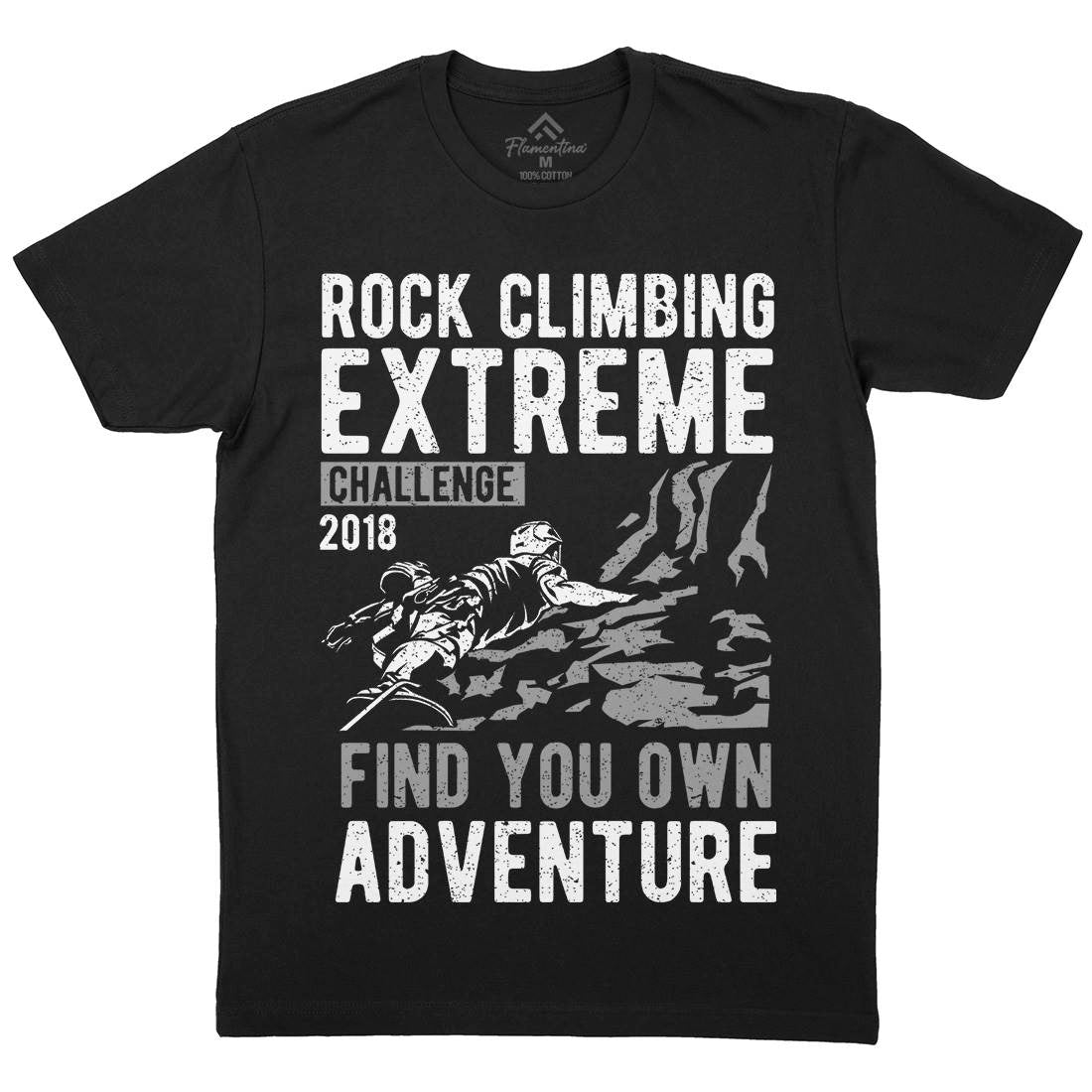 Rock Climbing Mens Crew Neck T-Shirt Sport A747