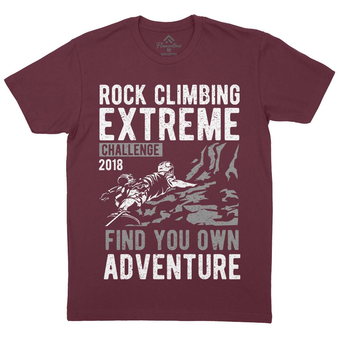Rock Climbing Mens Crew Neck T-Shirt Sport A747