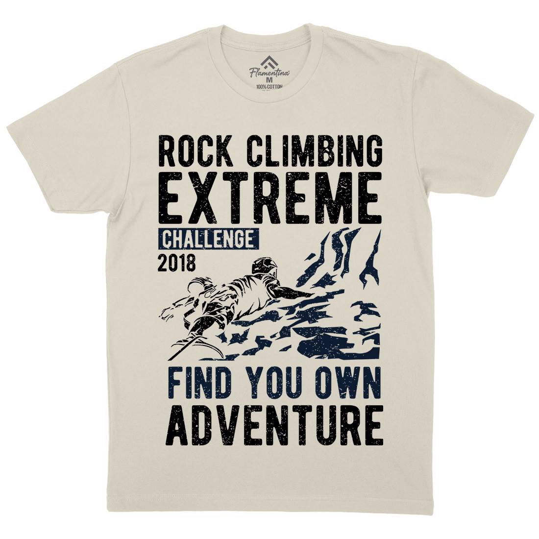 Rock Climbing Mens Organic Crew Neck T-Shirt Sport A747