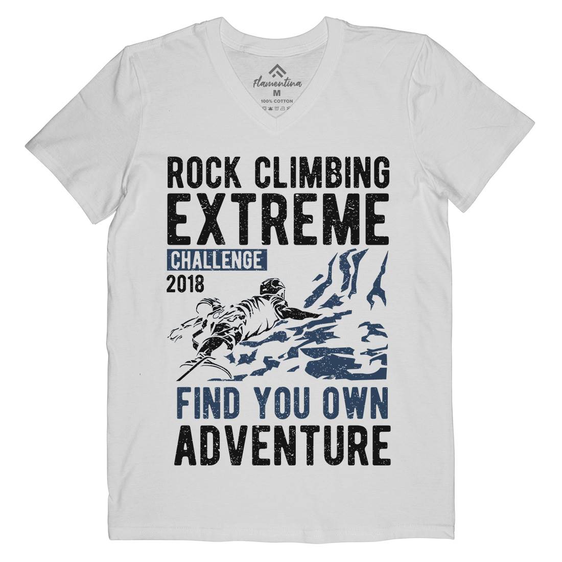 Rock Climbing Mens V-Neck T-Shirt Sport A747