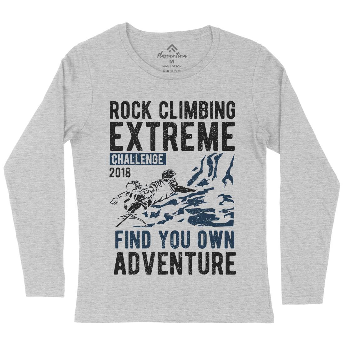 Rock Climbing Womens Long Sleeve T-Shirt Sport A747
