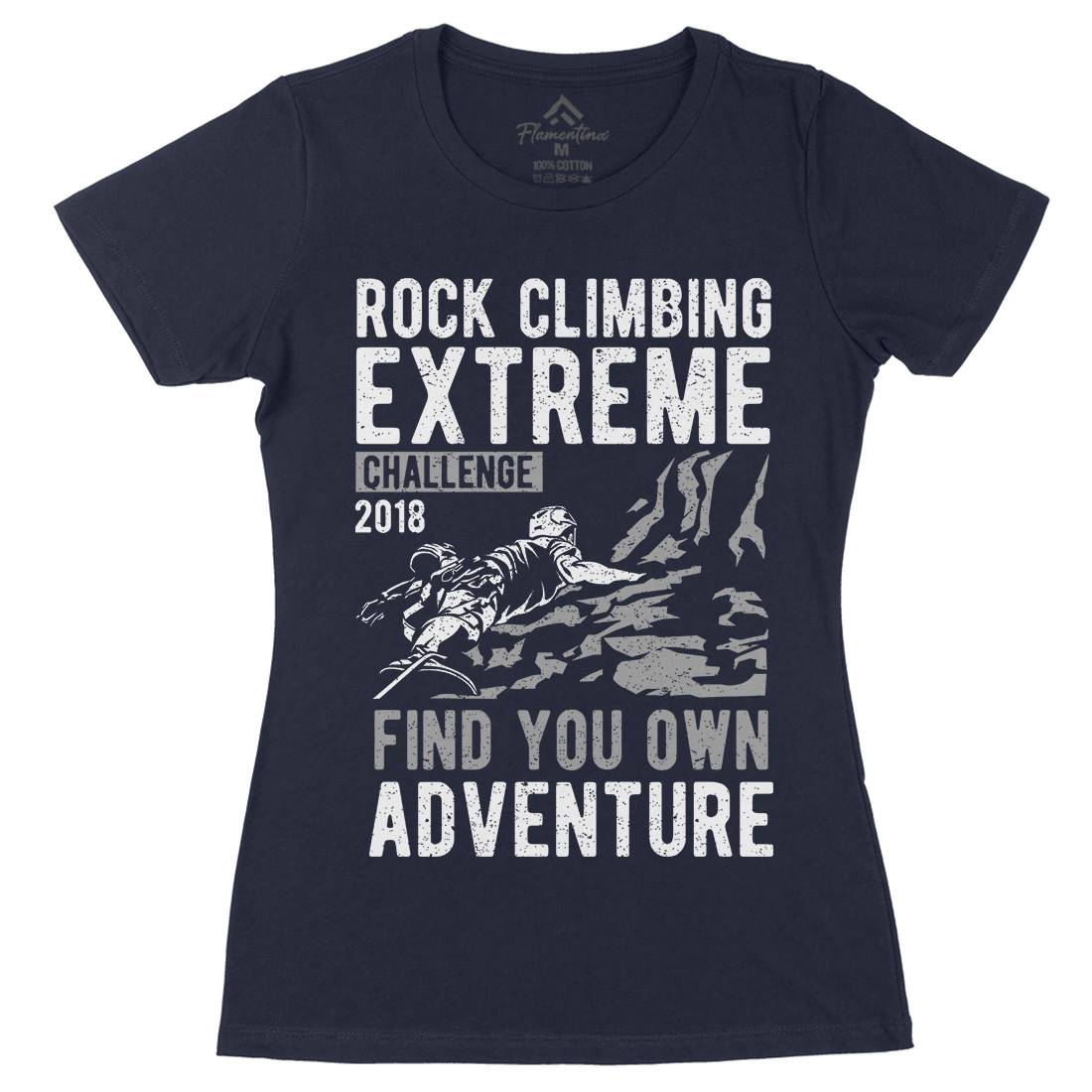 Rock Climbing Womens Organic Crew Neck T-Shirt Sport A747