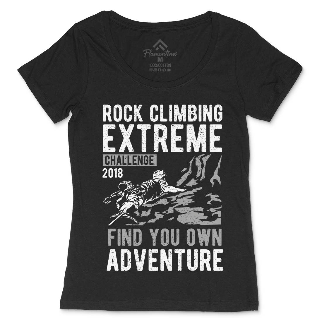 Rock Climbing Womens Scoop Neck T-Shirt Sport A747