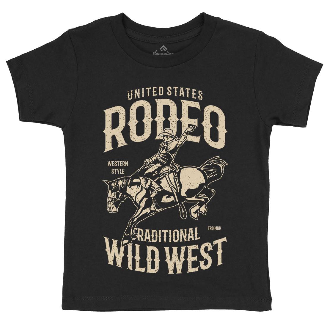 Rodeo Kids Organic Crew Neck T-Shirt American A748