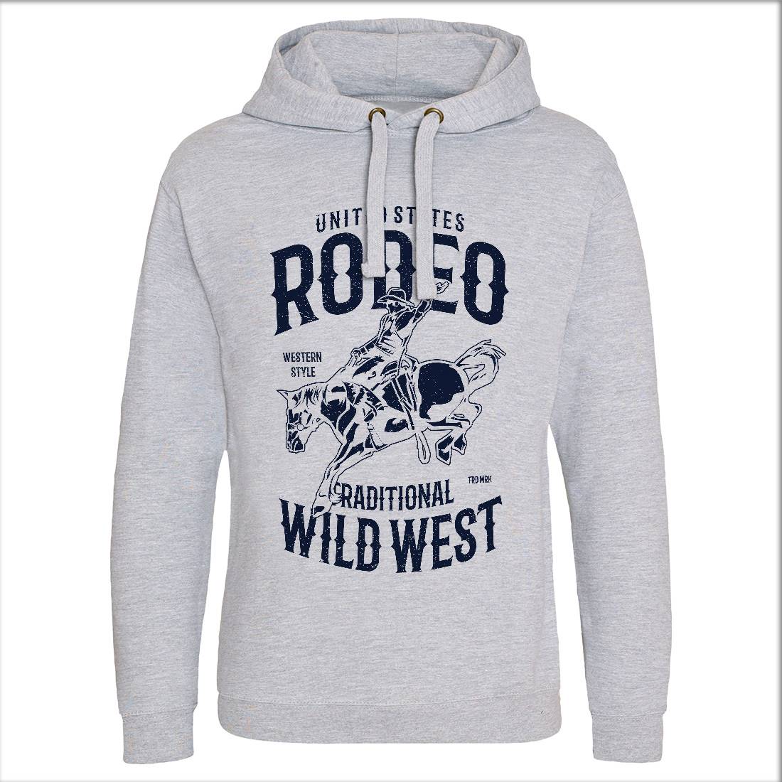 Rodeo Mens Hoodie Without Pocket American A748
