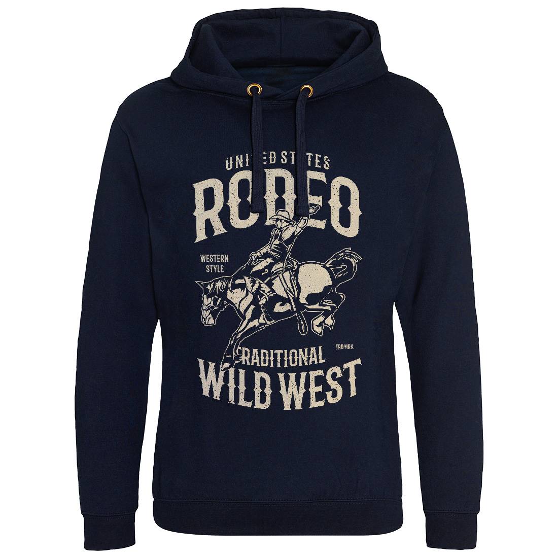 Rodeo Mens Hoodie Without Pocket American A748