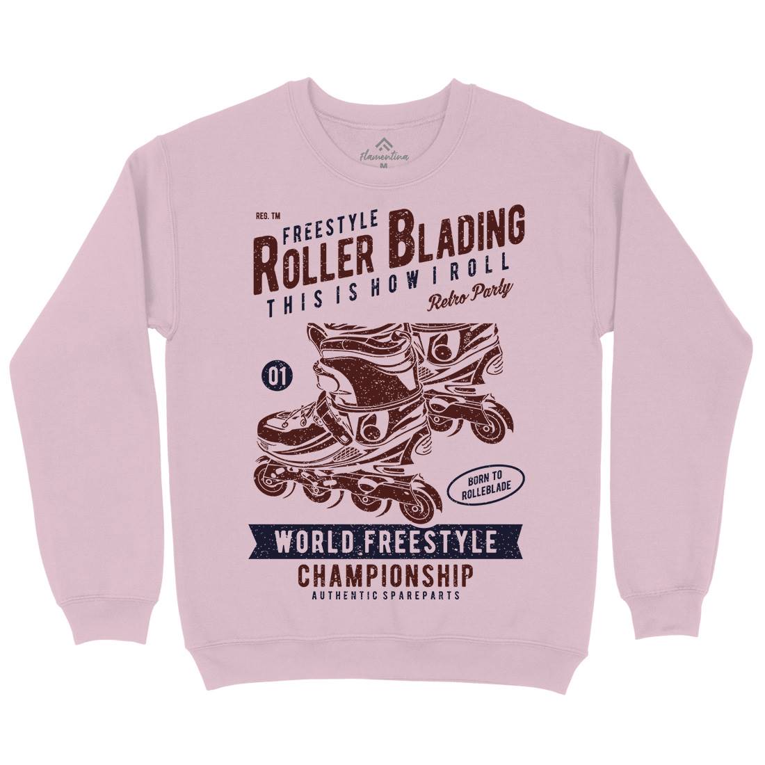 Roller Blading Kids Crew Neck Sweatshirt Skate A749