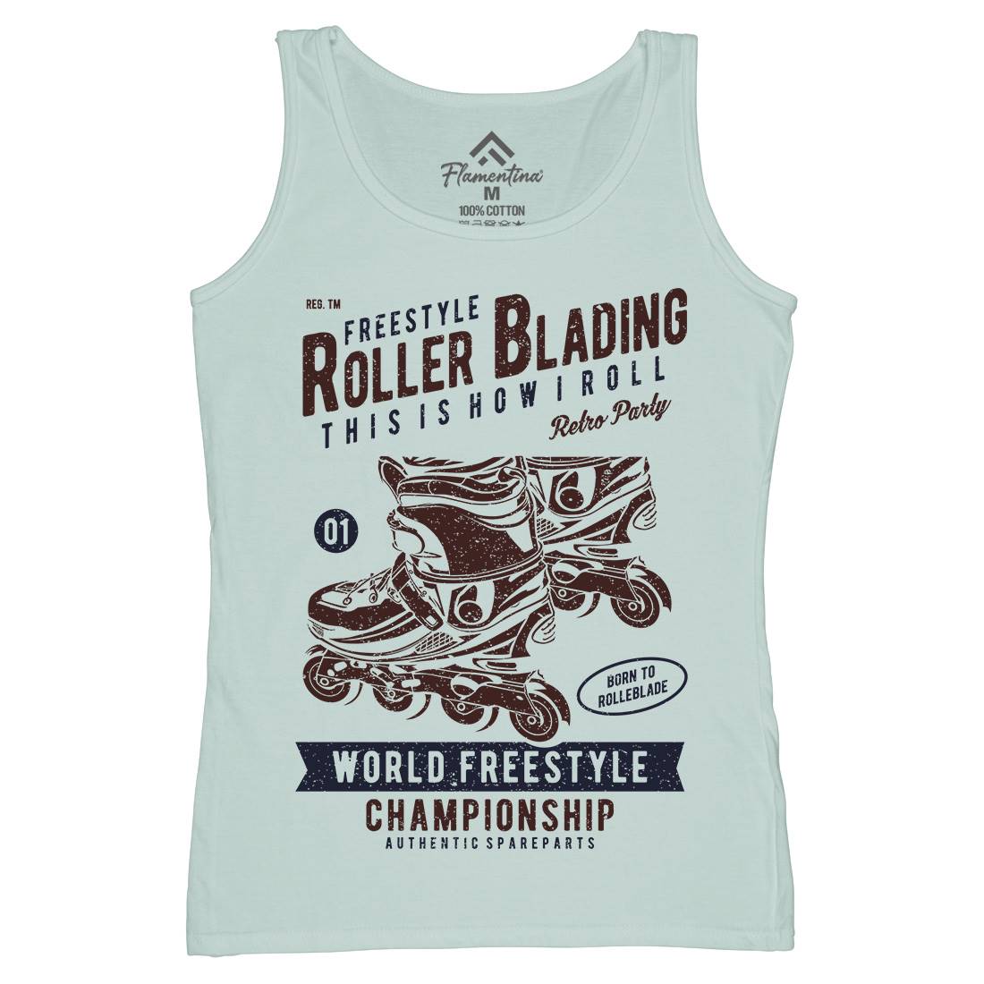 Roller Blading Womens Organic Tank Top Vest Skate A749