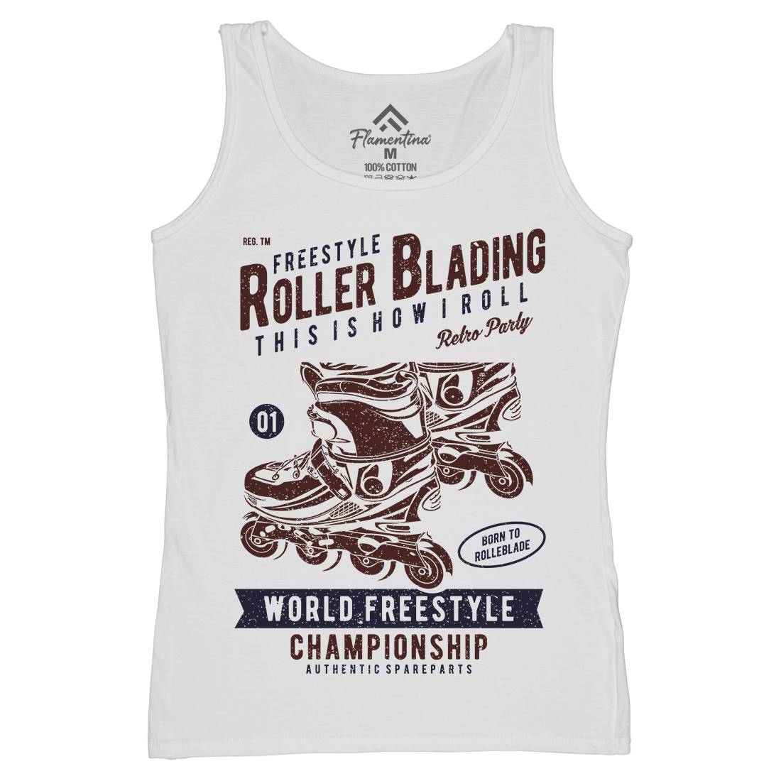 Roller Blading Womens Organic Tank Top Vest Skate A749