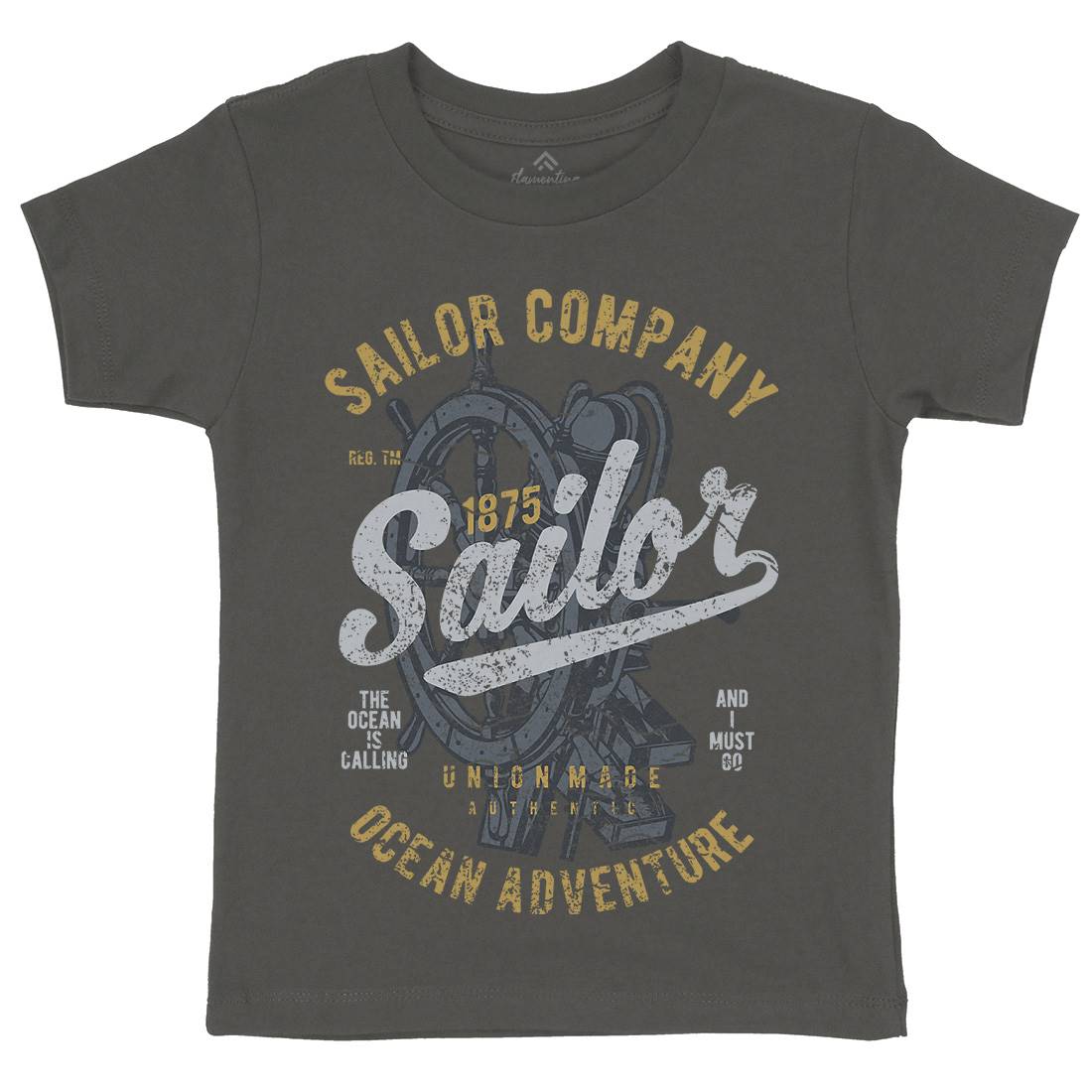 Sailor Kids Organic Crew Neck T-Shirt Navy A750