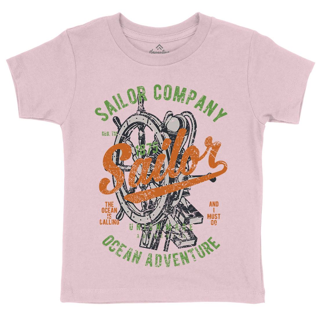 Sailor Kids Crew Neck T-Shirt Navy A750
