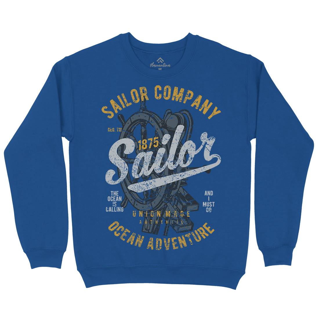 Sailor Mens Crew Neck Sweatshirt Navy A750