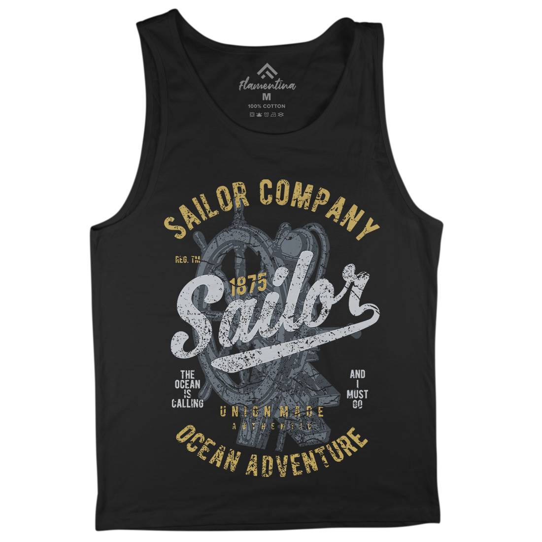 Sailor Mens Tank Top Vest Navy A750