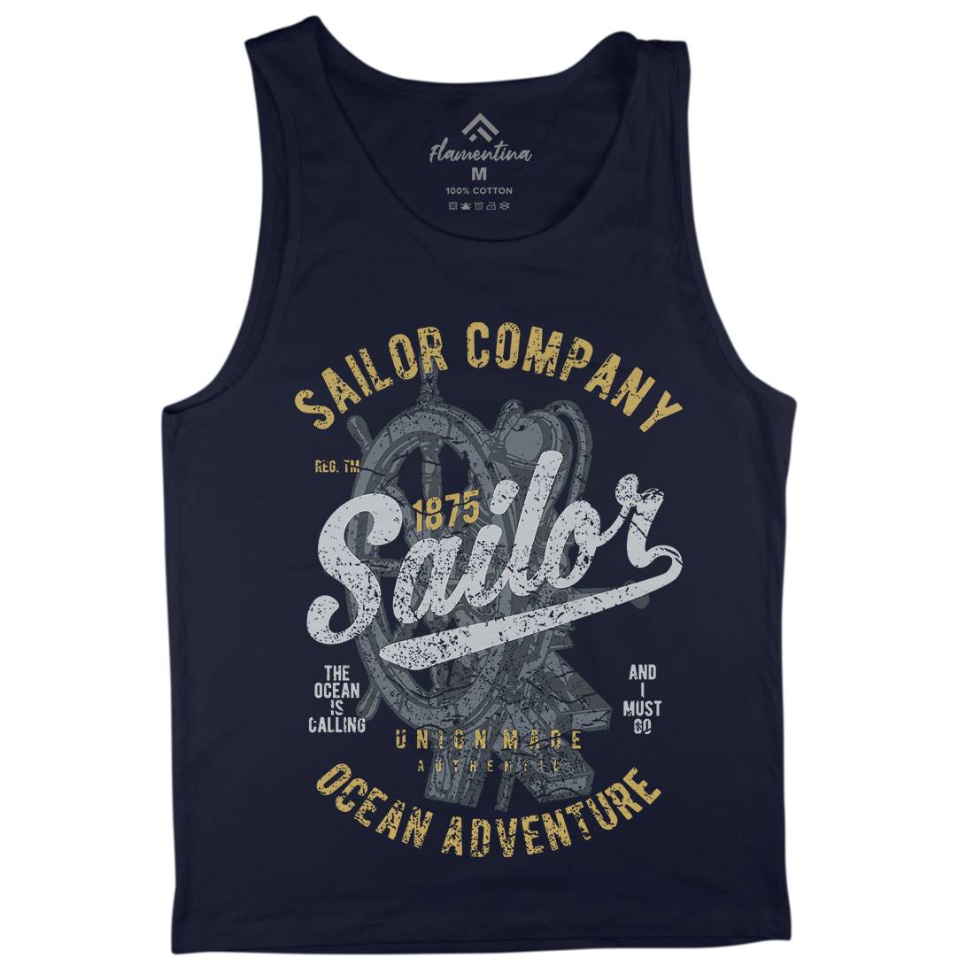 Sailor Mens Tank Top Vest Navy A750