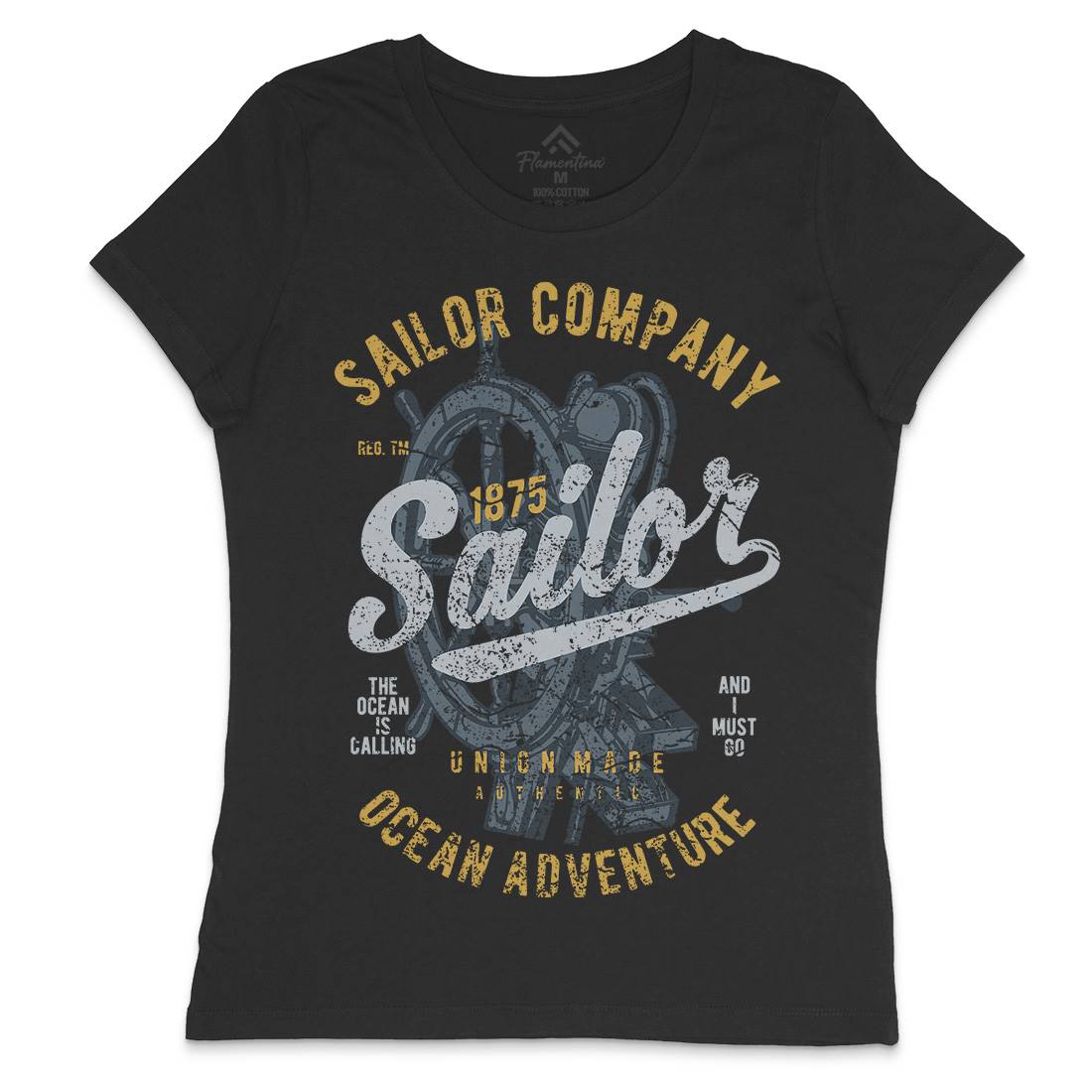 Sailor Womens Crew Neck T-Shirt Navy A750